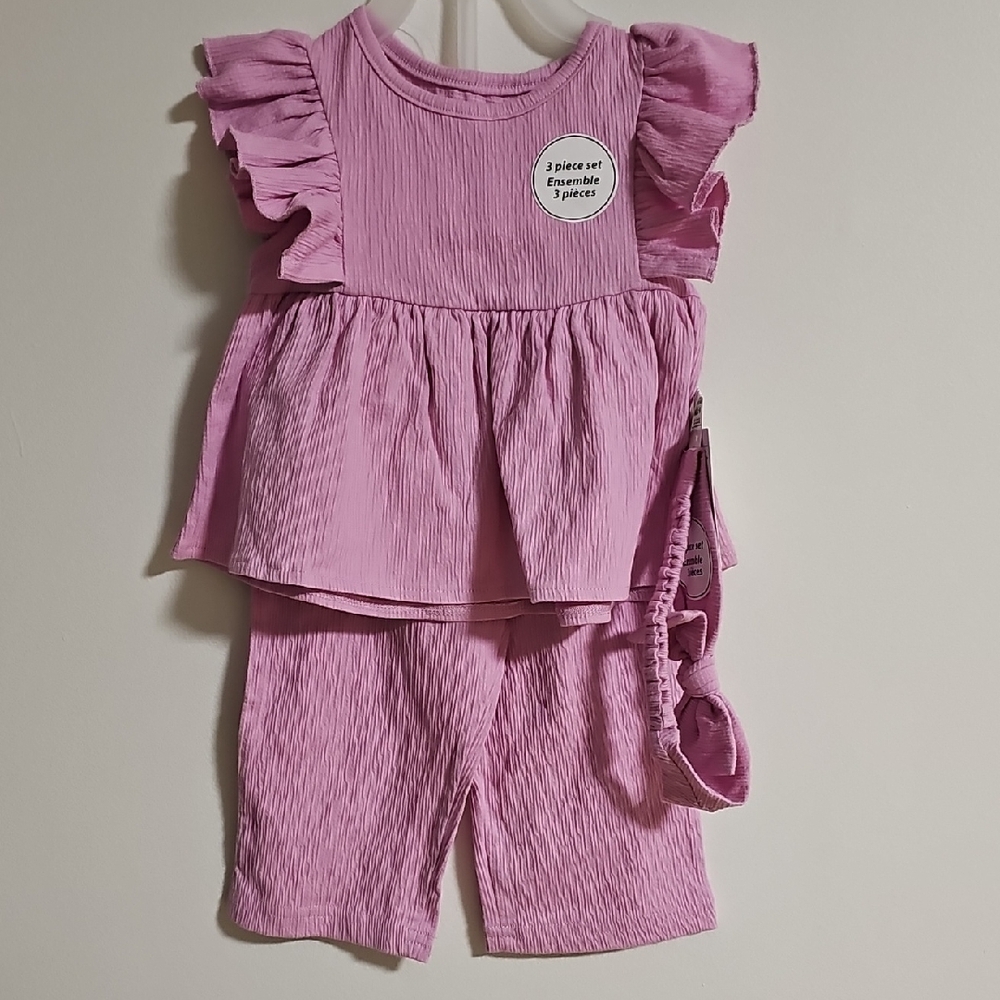 George Purple Baby Outfit Set